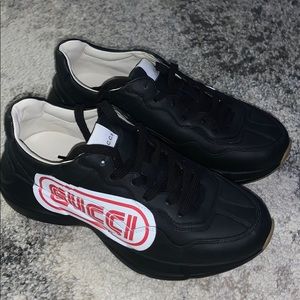 Gucci Rhyton print leather sneaker